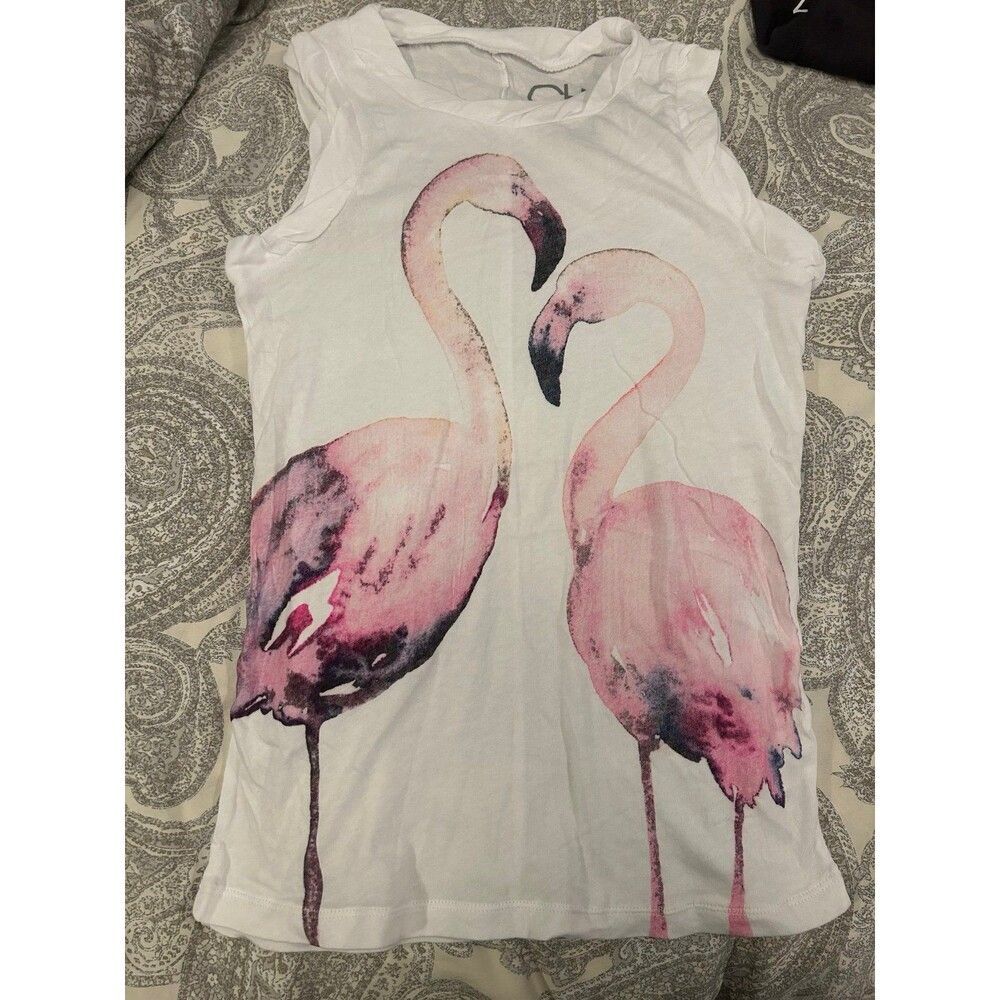 NWOT size 12 Chaser White Flamingo Top
